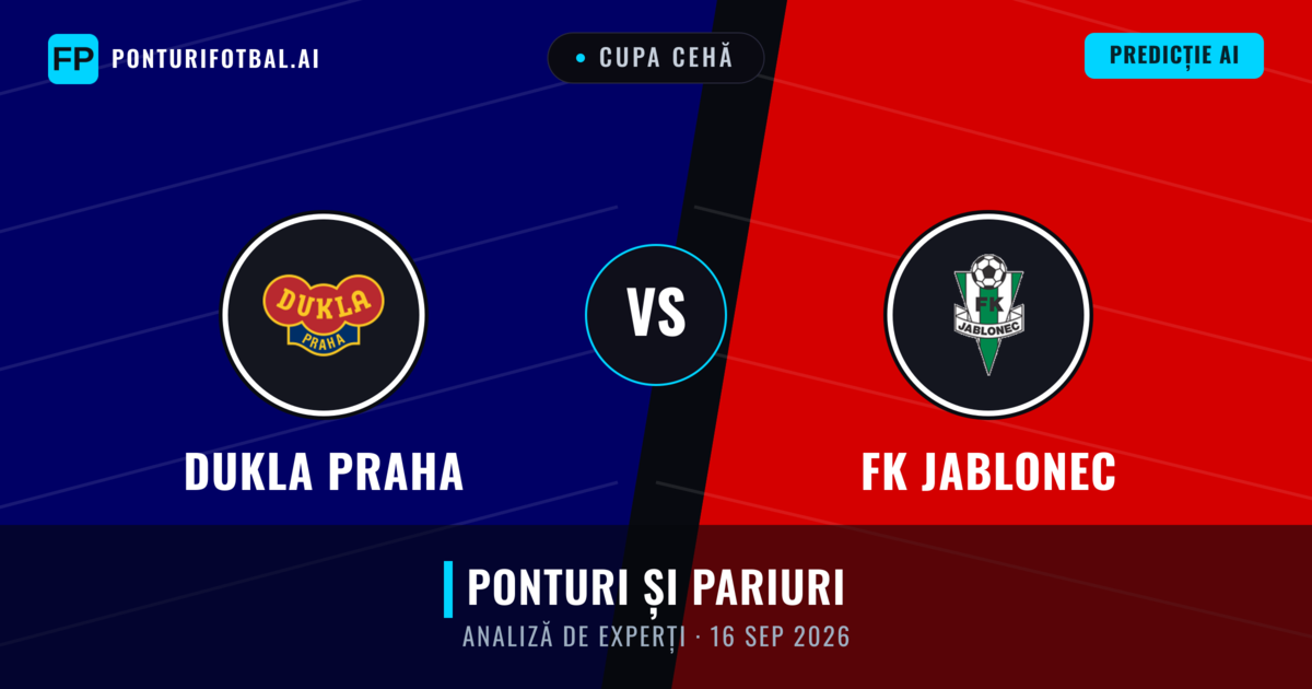 Dukla Praha vs FK Jablonec — pronostic și avancronică meci