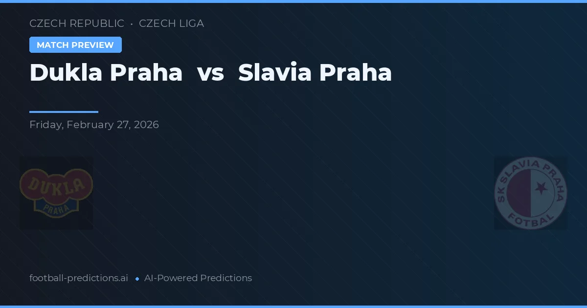 Dukla Praha vs Slavia Praga — pronostic și avancronică meci