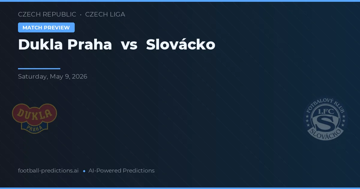 Dukla Praha vs Slovácko — pronostic și avancronică meci