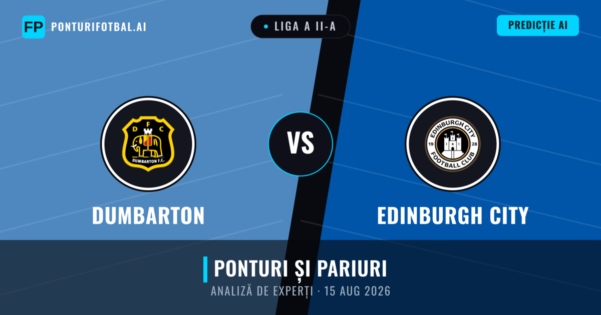 Dumbarton vs Edinburgh City — pronostic și avancronică meci