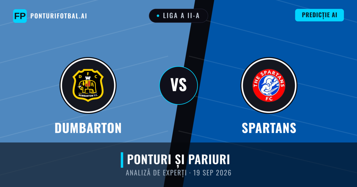 Dumbarton vs Spartans — pronostic și avancronică meci