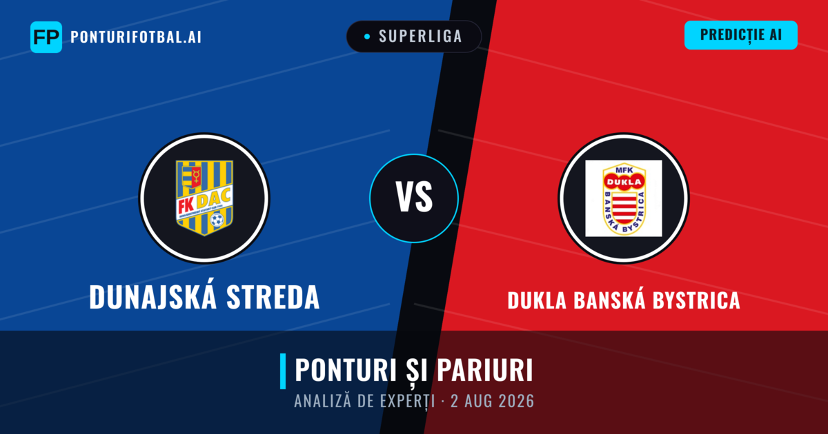 Dunajská Streda vs Dukla Banská Bystrica — pronostic și avancronică meci