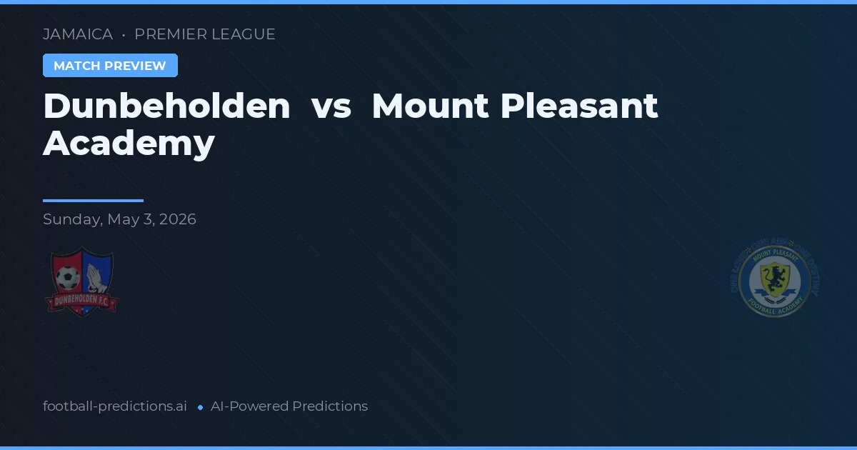 Dunbeholden vs Academia Mount Pleasant — pronostic și avancronică meci