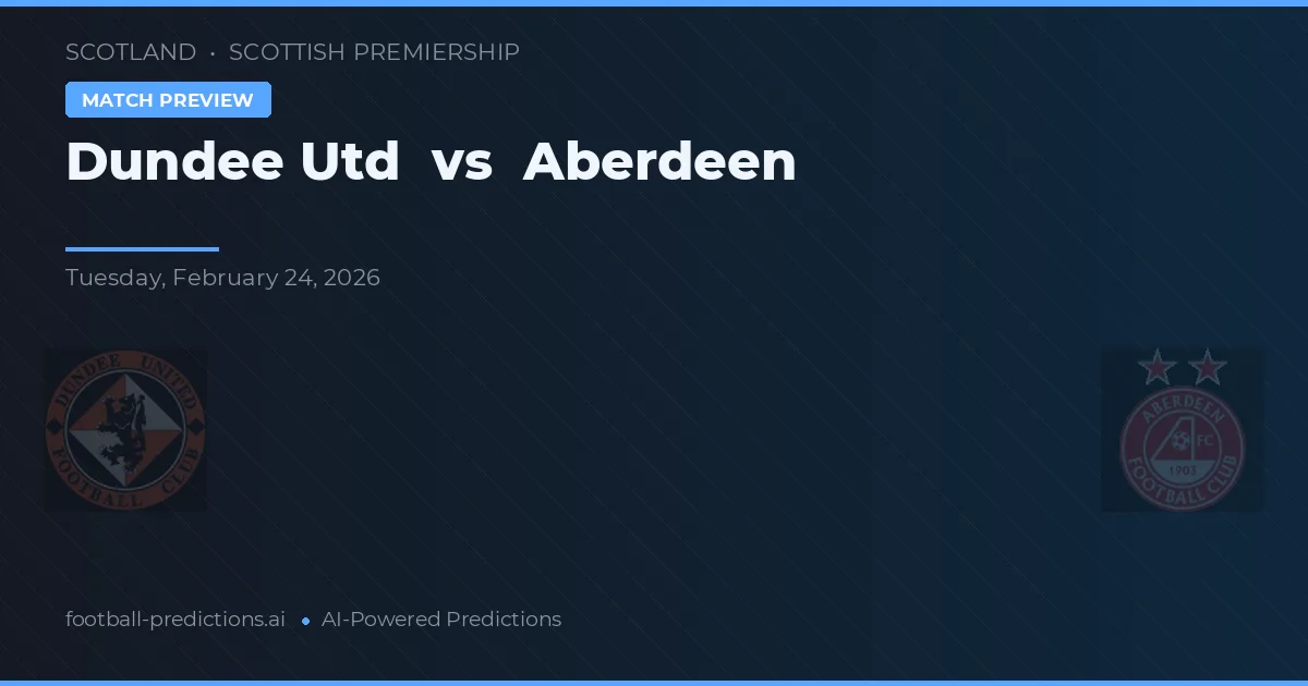 Dundee United vs Aberdeen — pronostic și avancronică meci
