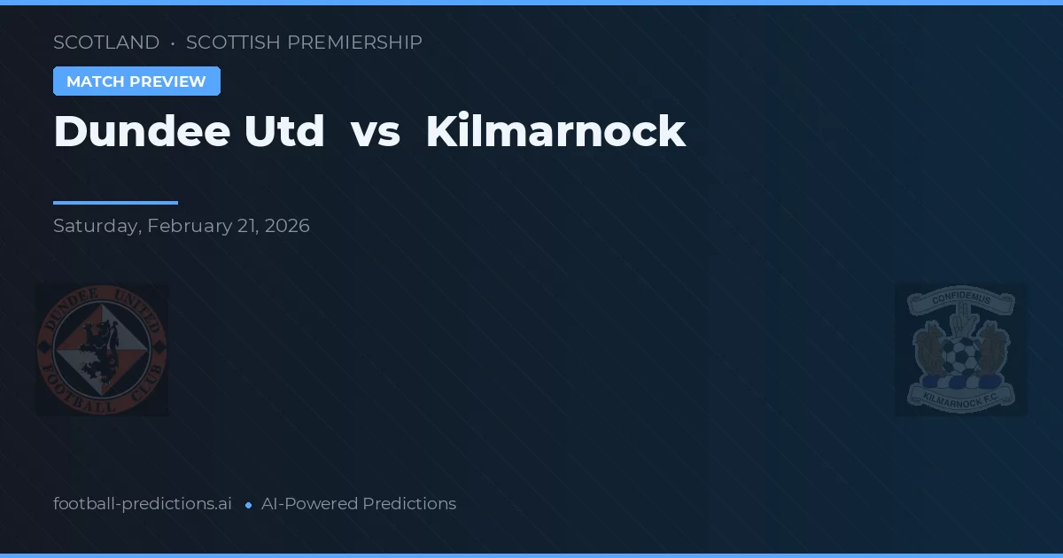 Dundee United vs Kilmarnock — pronostic și avancronică meci