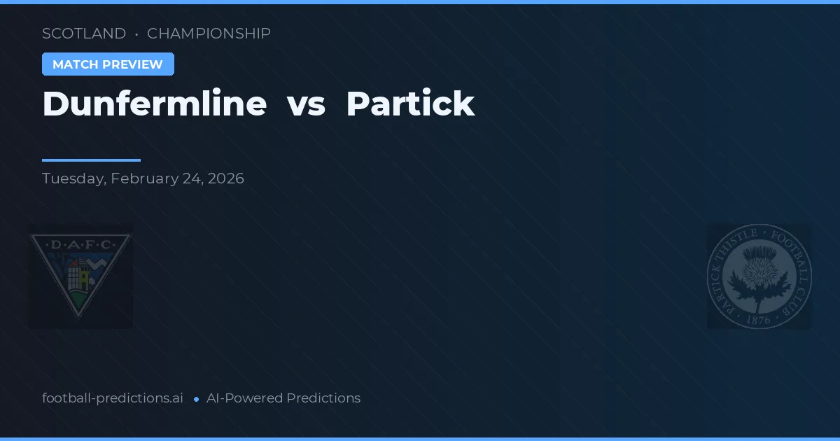 Dunfermline Athletic vs Partick Thistle — pronostic și avancronică meci
