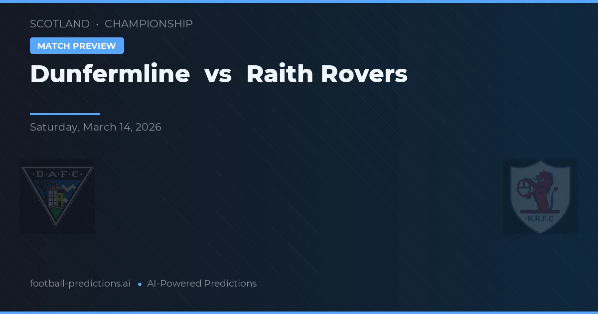 Dunfermline Athletic vs Raith Rovers — pronostic și avancronică meci