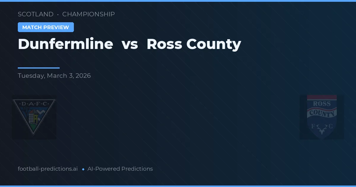 Dunfermline Athletic vs Ross County — pronostic și avancronică meci
