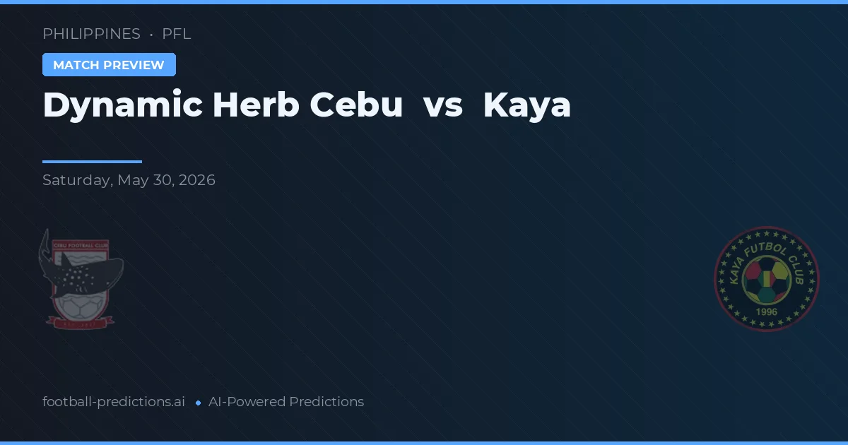 Dynamic Herb Cebu vs Kaya — pronostic și avancronică meci