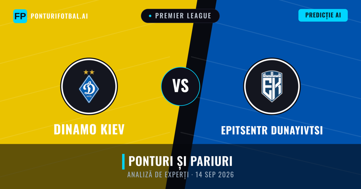 Dinamo Kiev vs Epitsentr Dunayivtsi — pronostic și avancronică meci