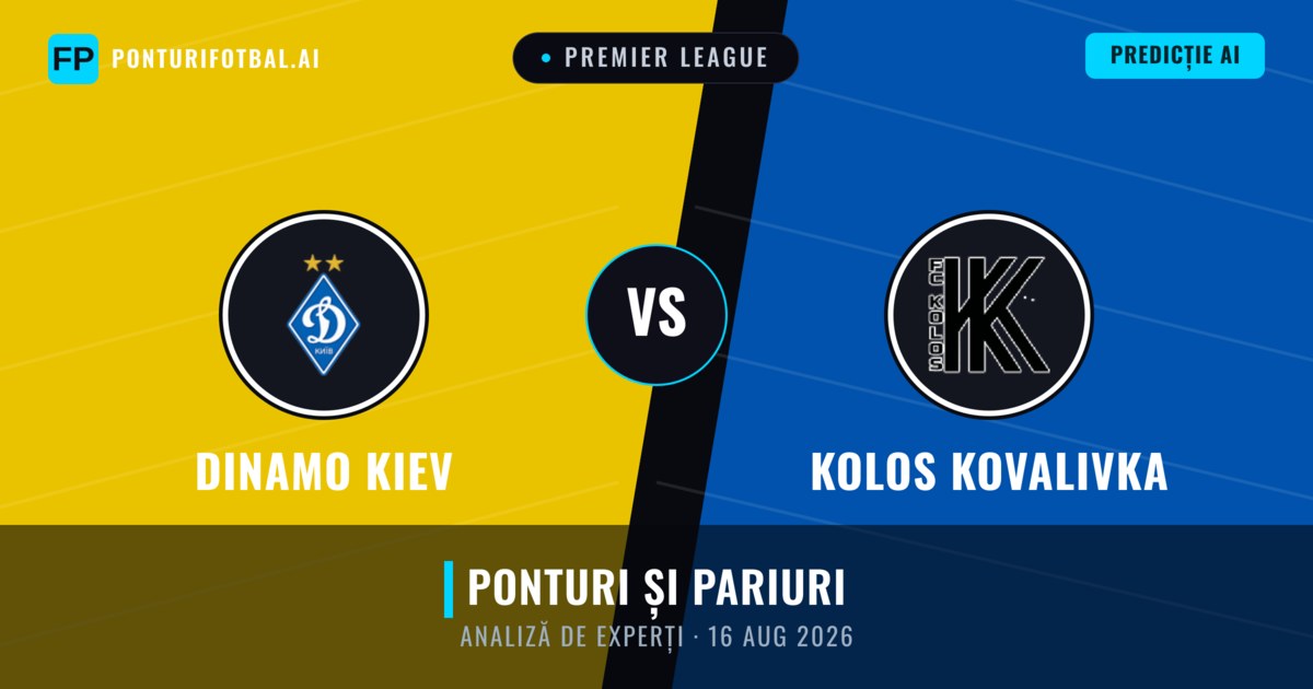 Dinamo Kiev vs Kolos Kovalivka — pronostic și avancronică meci