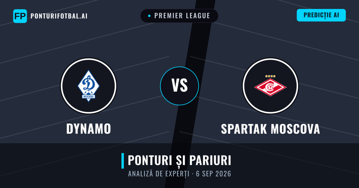 Dynamo vs Spartak Moscova — pronostic și avancronică meci