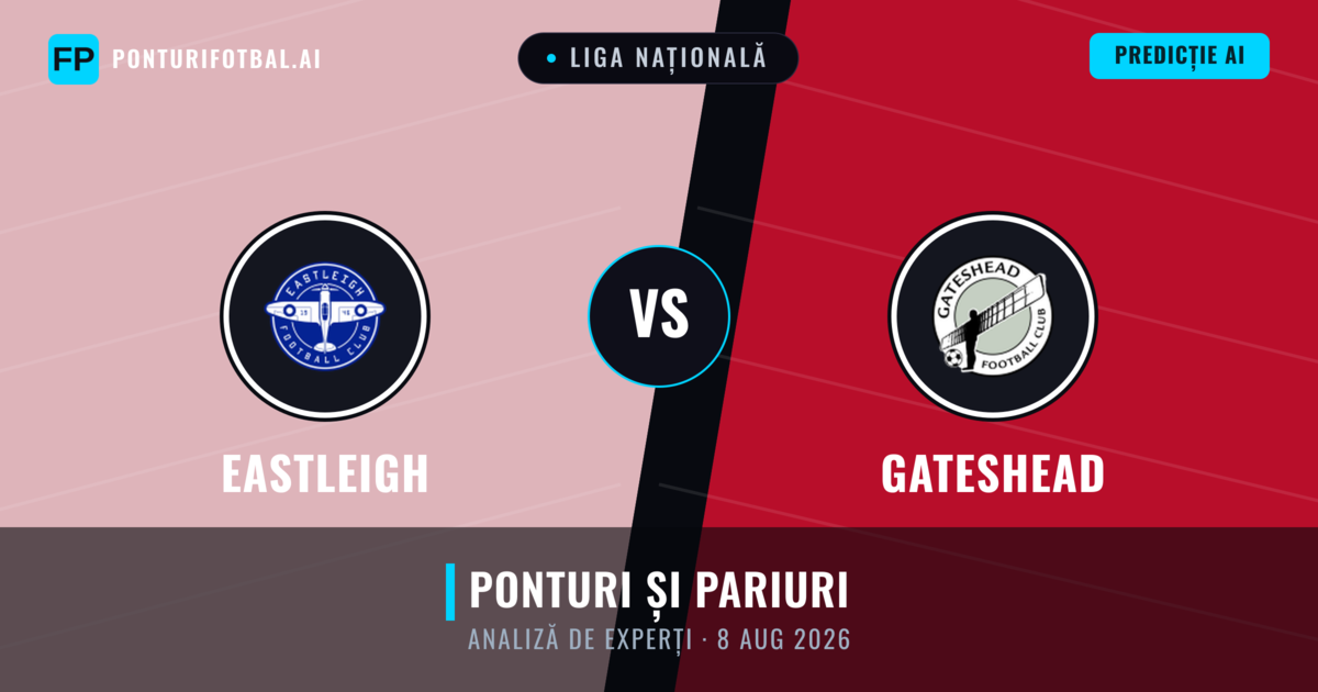 Eastleigh vs Gateshead — pronostic și avancronică meci