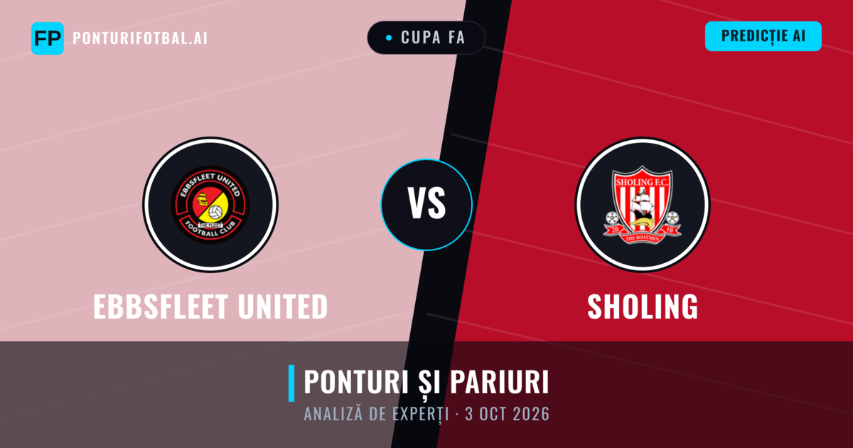 Ebbsfleet United vs Sholing — pronostic și avancronică meci