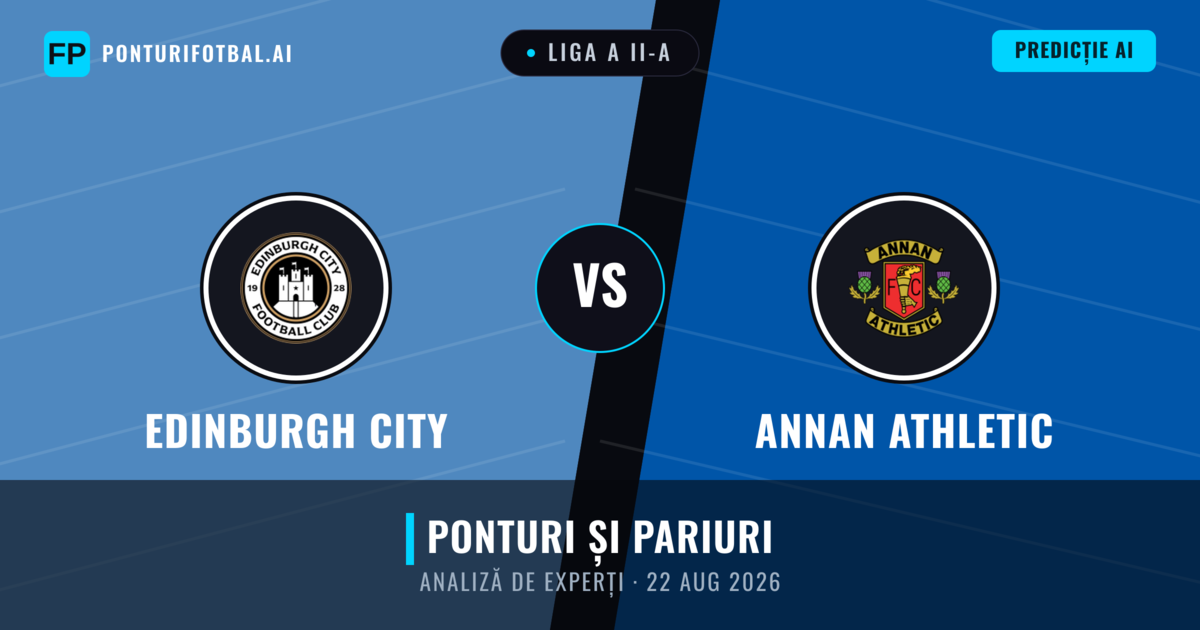 Edinburgh City vs Annan Athletic — pronostic și avancronică meci
