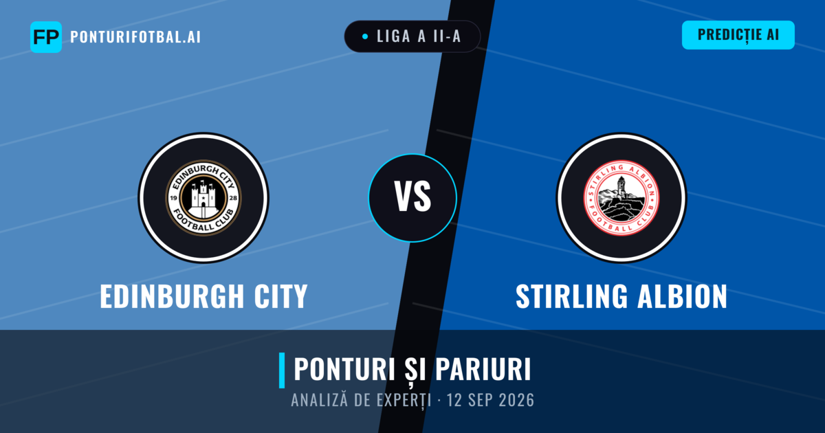 Edinburgh City vs Stirling Albion — pronostic și avancronică meci