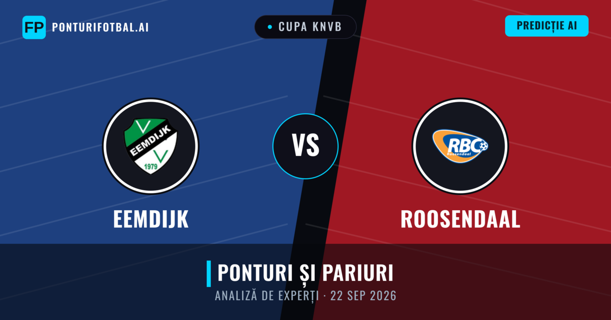 Eemdijk vs Roosendaal — pronostic și avancronică meci