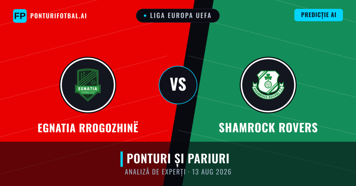 Egnatia Rrogozhinë vs Shamrock Rovers — pronostic și avancronică meci