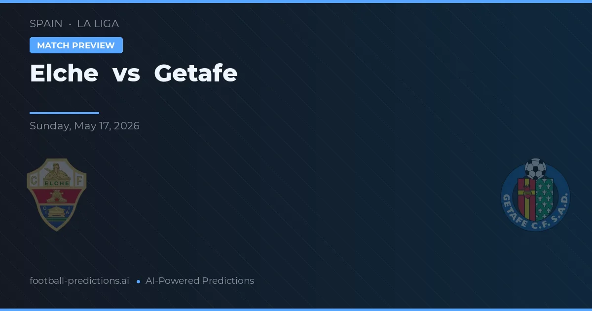 Elche vs Getafe — pronostic și avancronică meci
