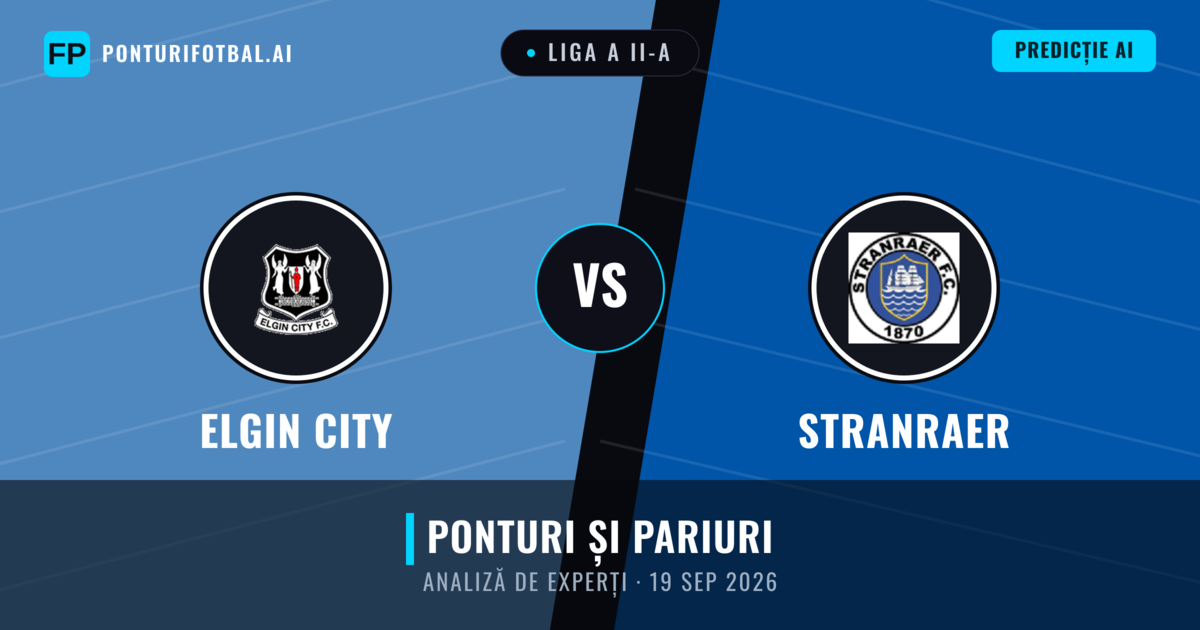 Elgin City vs Stranraer — pronostic și avancronică meci