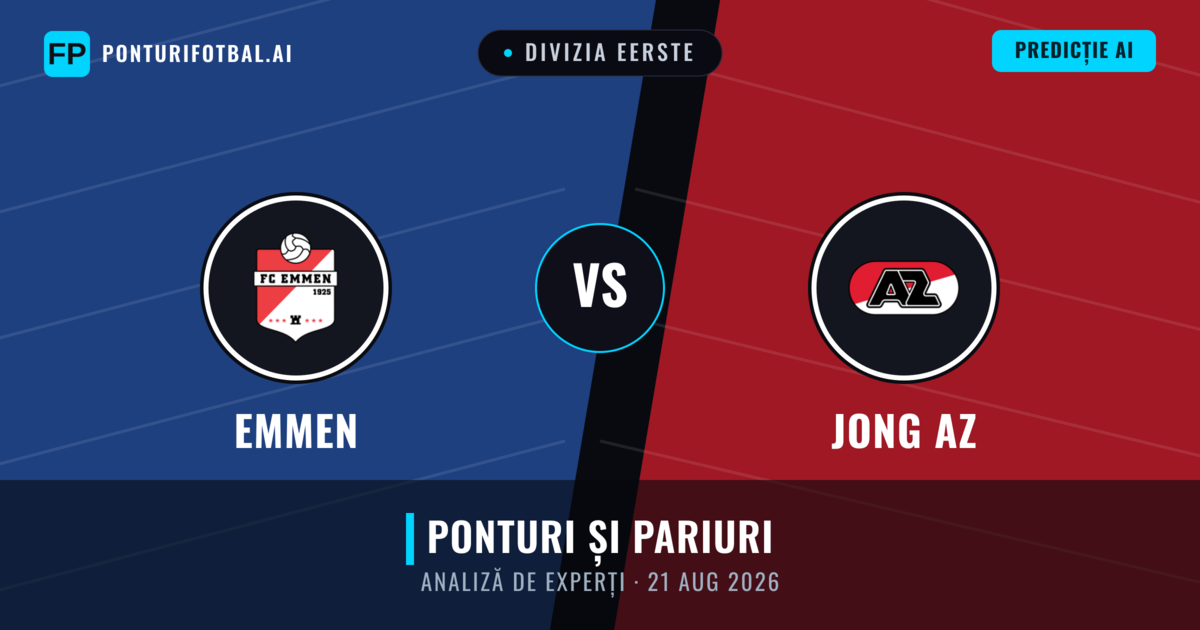Emmen vs Jong AZ — pronostic și avancronică meci