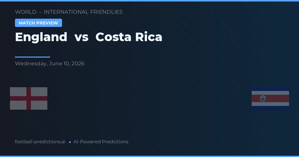 Anglia vs Costa Rica — pronostic și avancronică meci