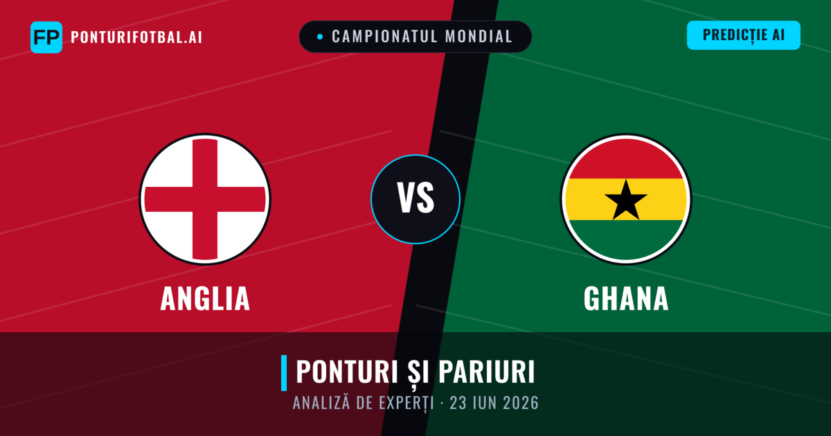 Anglia vs Ghana — pronostic și avancronică meci