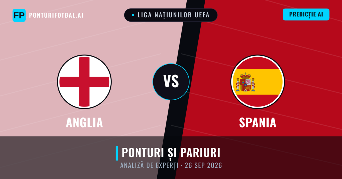 Anglia vs Spania — pronostic și avancronică meci