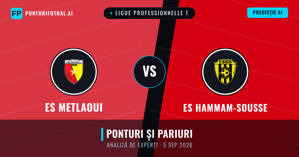 ES Metlaoui vs ES Hammam-Sousse — pronostic și avancronică meci