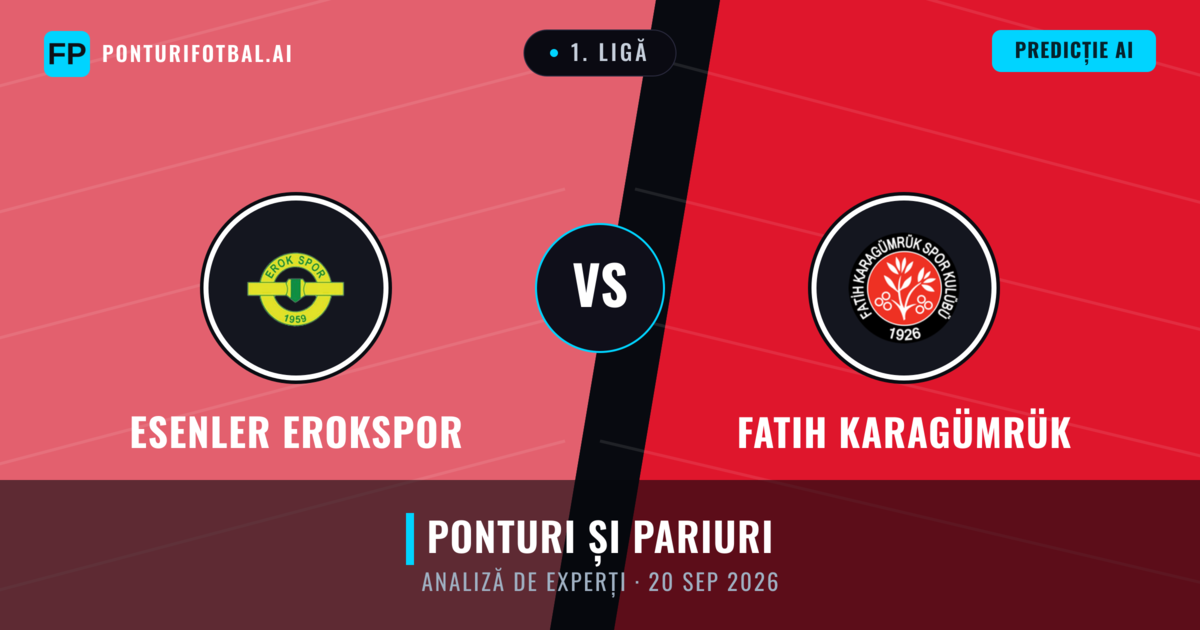 Esenler Erokspor vs Fatih Karagümrük — pronostic și avancronică meci