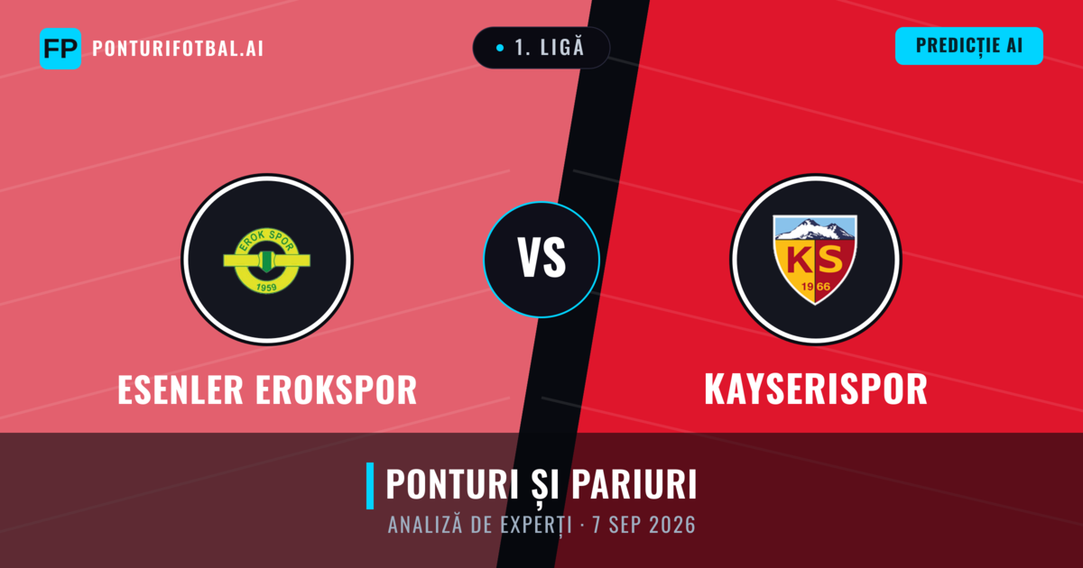 Esenler Erokspor vs Kayserispor — pronostic și avancronică meci