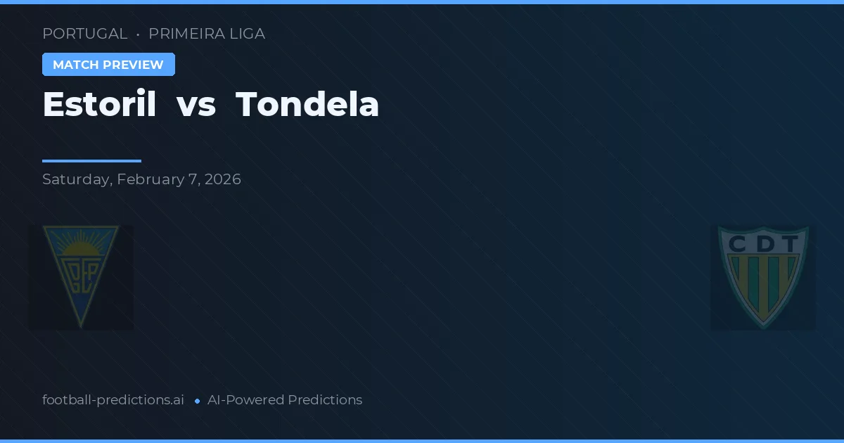Estoril vs Tondela — pronostic și avancronică meci
