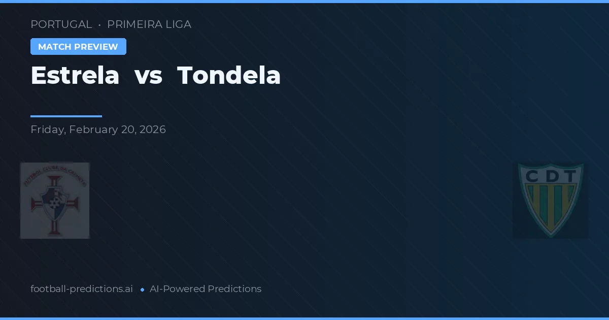 Estrela vs Tondela — pronostic și avancronică meci