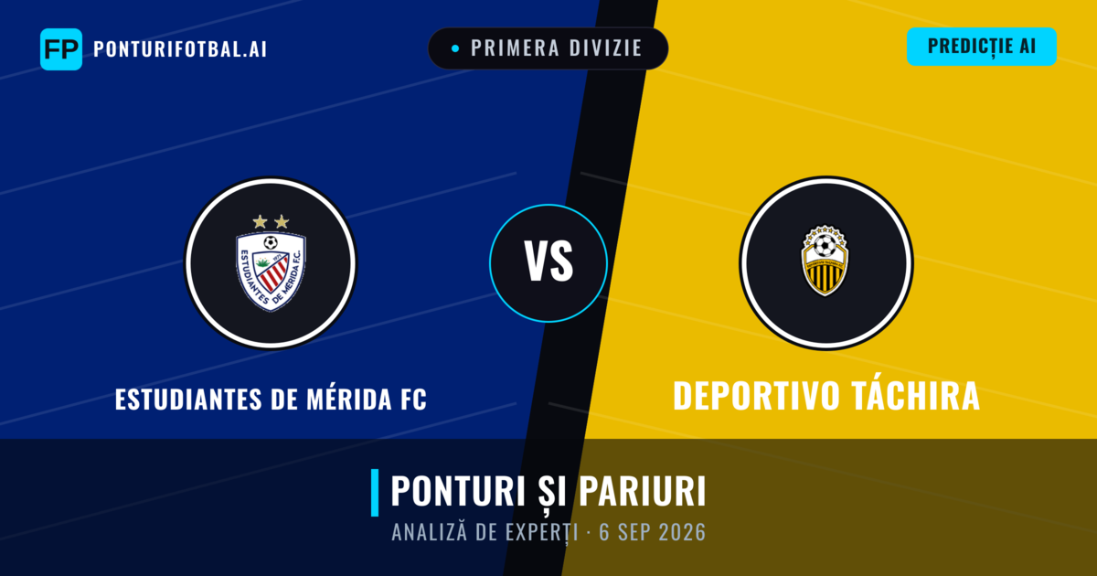 Estudiantes de Mérida FC vs Deportivo Táchira — pronostic și avancronică meci