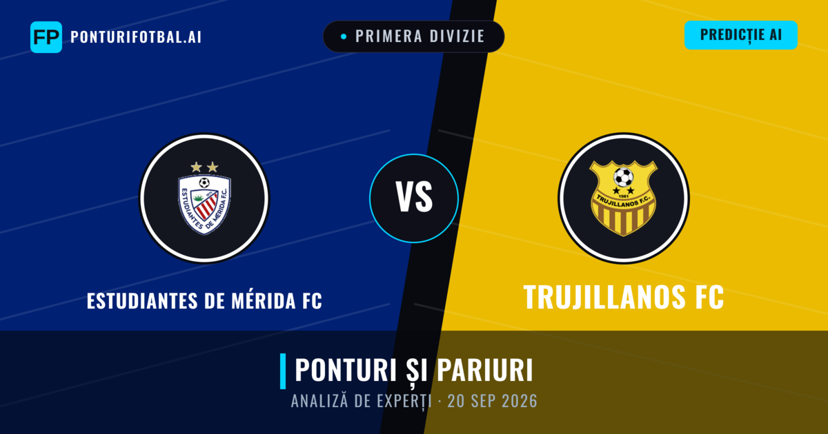 Estudiantes de Mérida FC vs Trujillanos FC — pronostic și avancronică meci