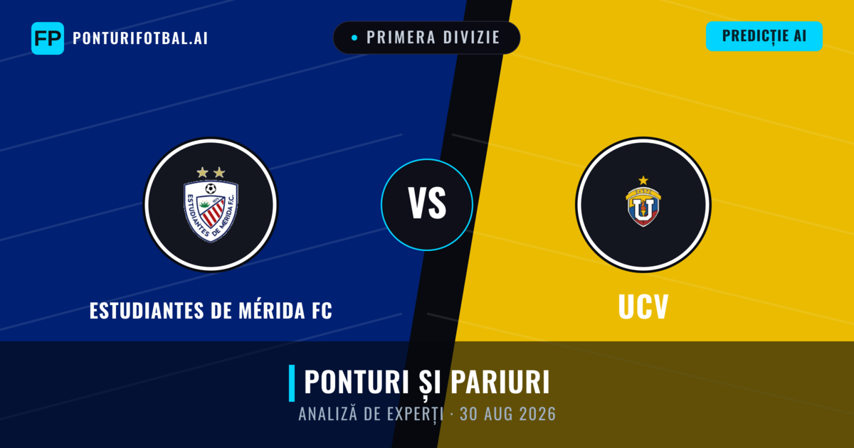 Estudiantes de Mérida FC vs UCV — pronostic și avancronică meci