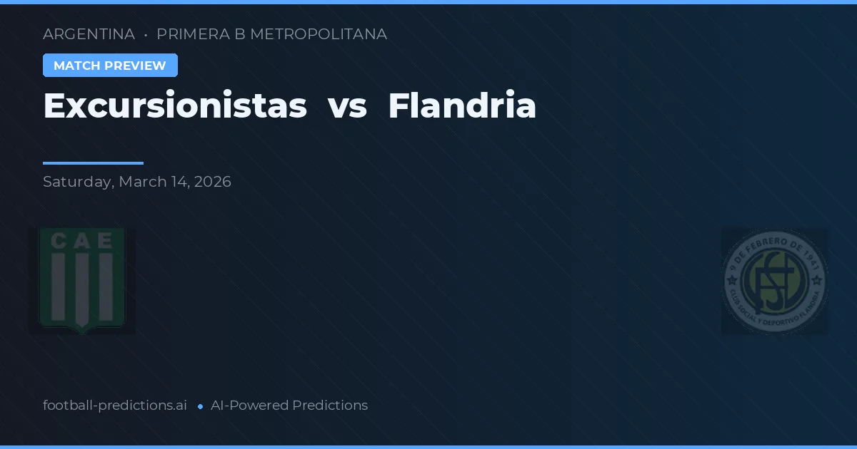 Excursionistas vs Flandria — pronostic și avancronică meci