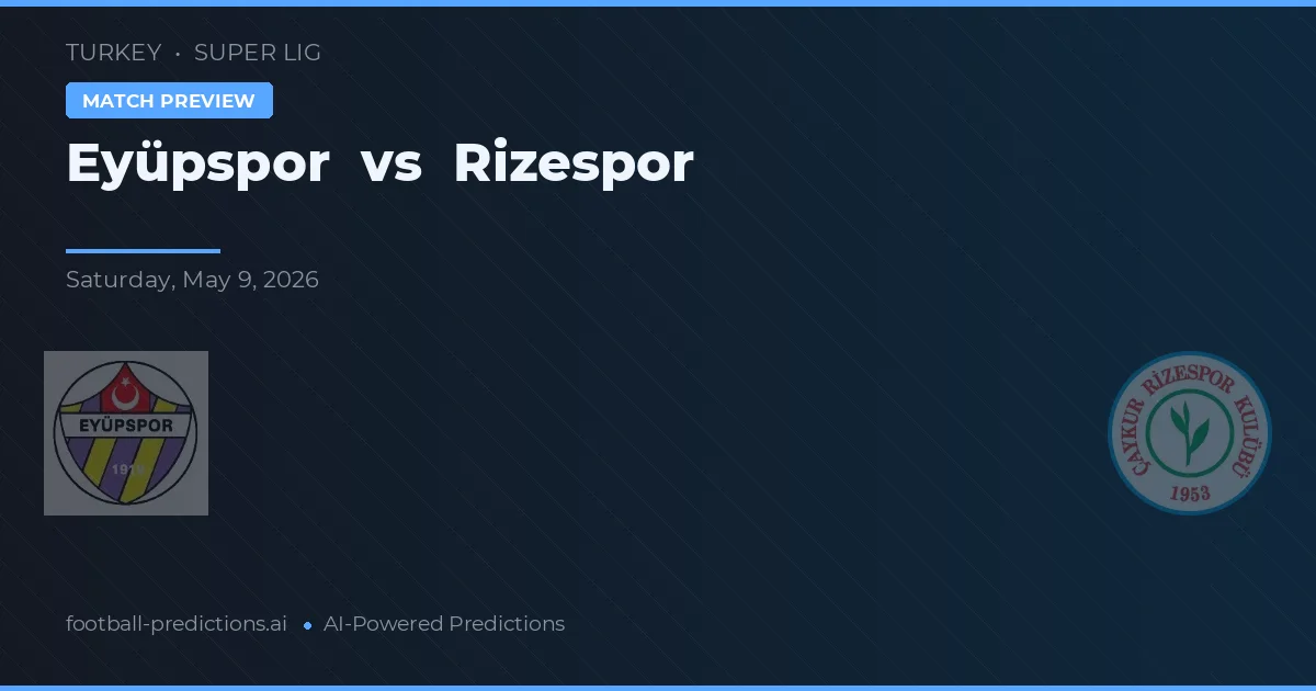 Eyüpspor vs Rizespor — pronostic și avancronică meci