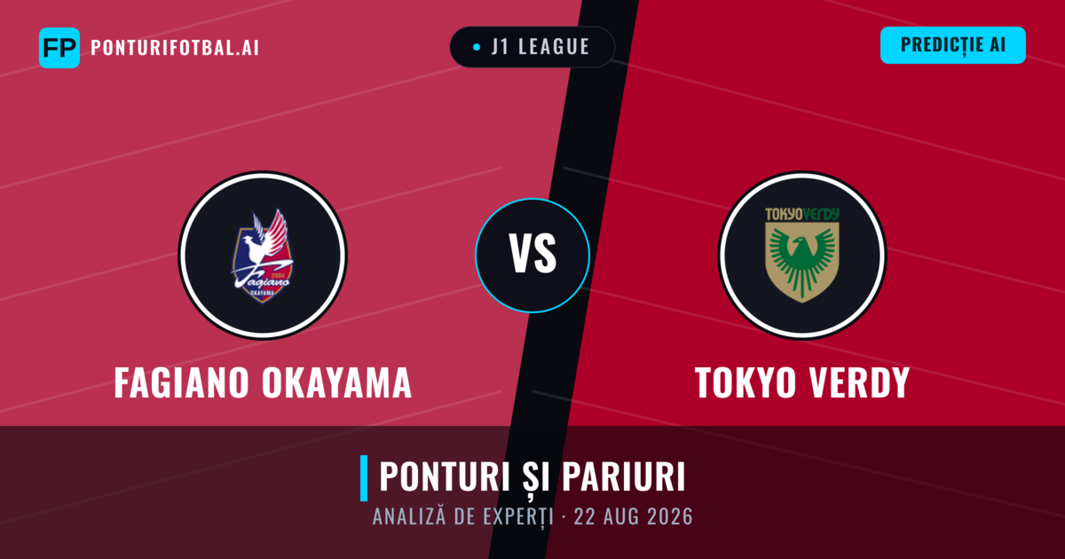 Fagiano Okayama vs Tokyo Verdy — pronostic și avancronică meci