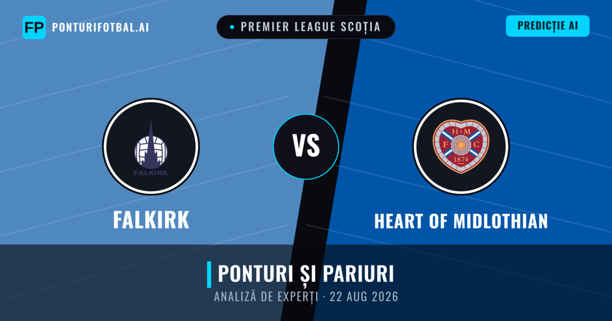 Falkirk vs Heart of Midlothian — pronostic și avancronică meci