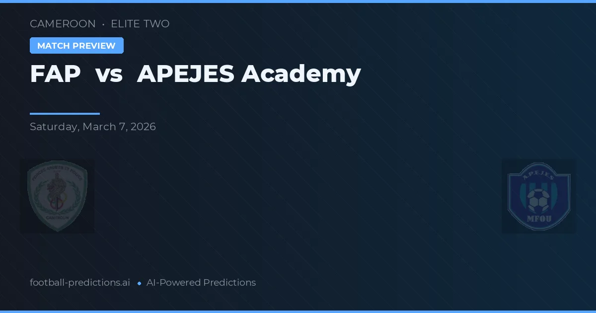 FAP vs Academia APEJES — pronostic și avancronică meci