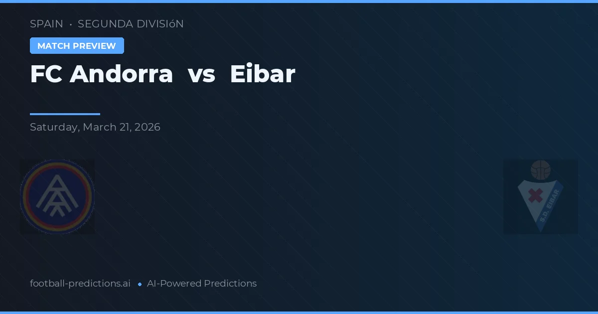 FC Andorra vs Eibar — pronostic și avancronică meci