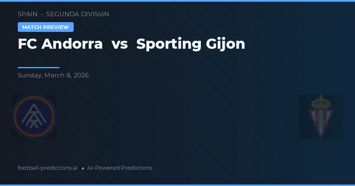 FC Andorra vs Sporting Gijón — pronostic și avancronică meci
