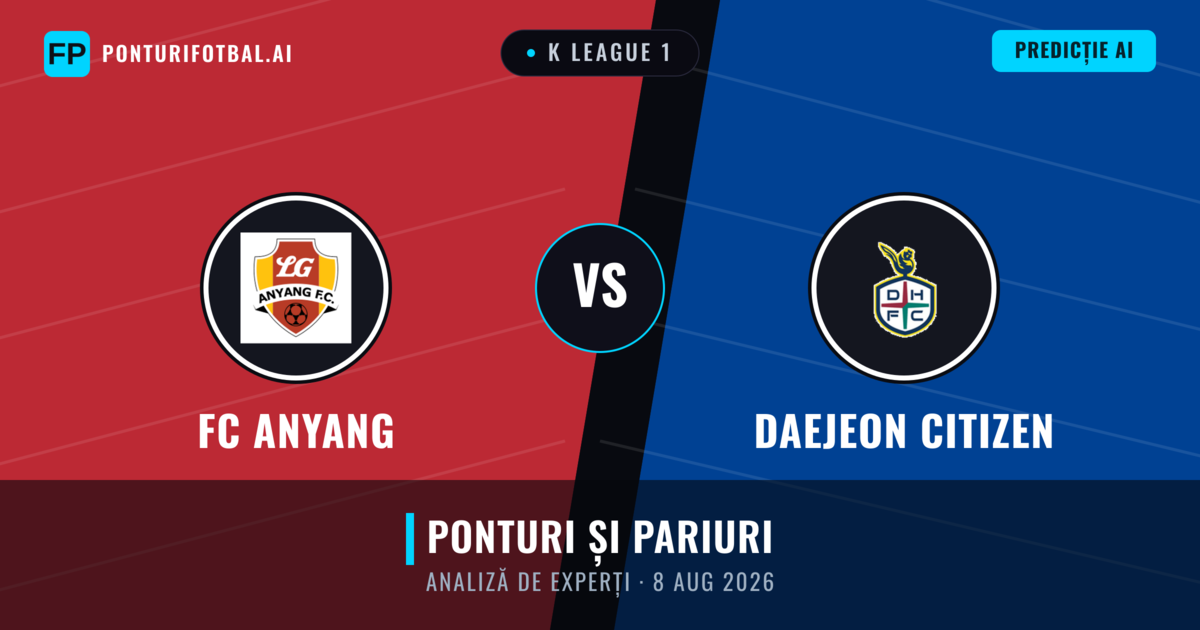 FC Anyang vs Daejeon Citizen — pronostic și avancronică meci