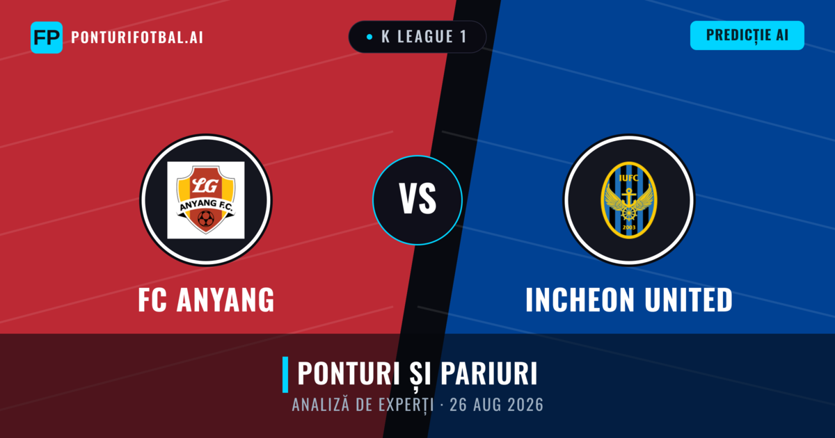 FC Anyang vs Incheon United — pronostic și avancronică meci