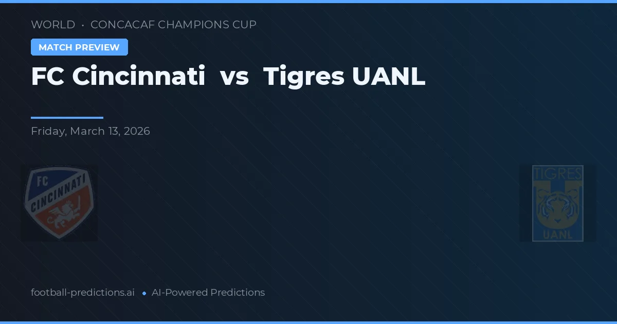 FC Cincinnati vs Tigres UANL — pronostic și avancronică meci