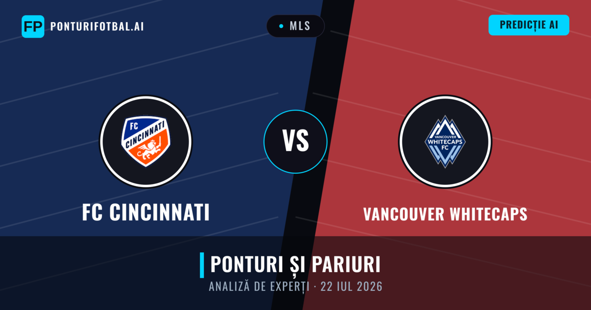 FC Cincinnati vs Vancouver Whitecaps — pronostic și avancronică meci