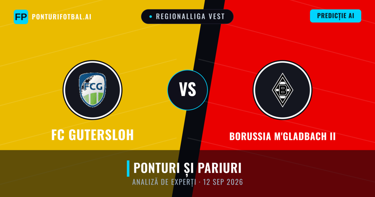 FC Gutersloh vs Borussia M'gladbach II — pronostic și avancronică meci