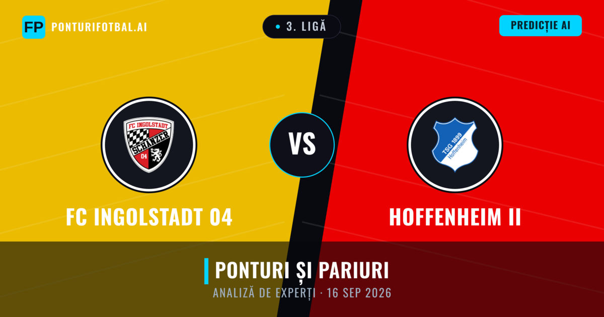 FC Ingolstadt 04 vs Hoffenheim II — pronostic și avancronică meci