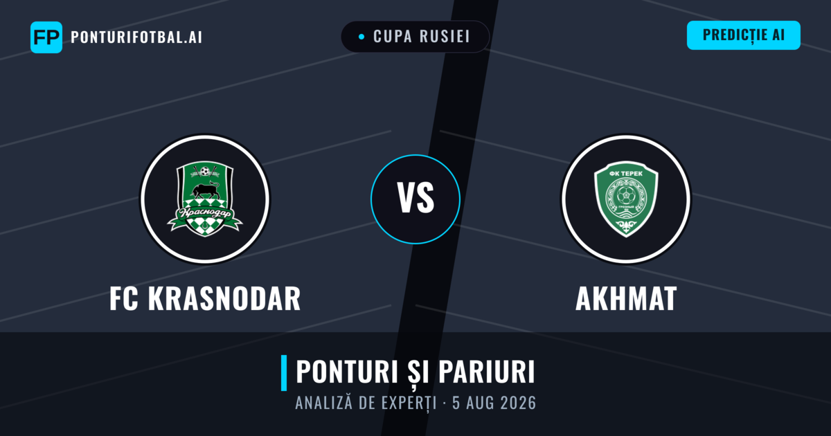 FC Krasnodar vs Akhmat — pronostic și avancronică meci